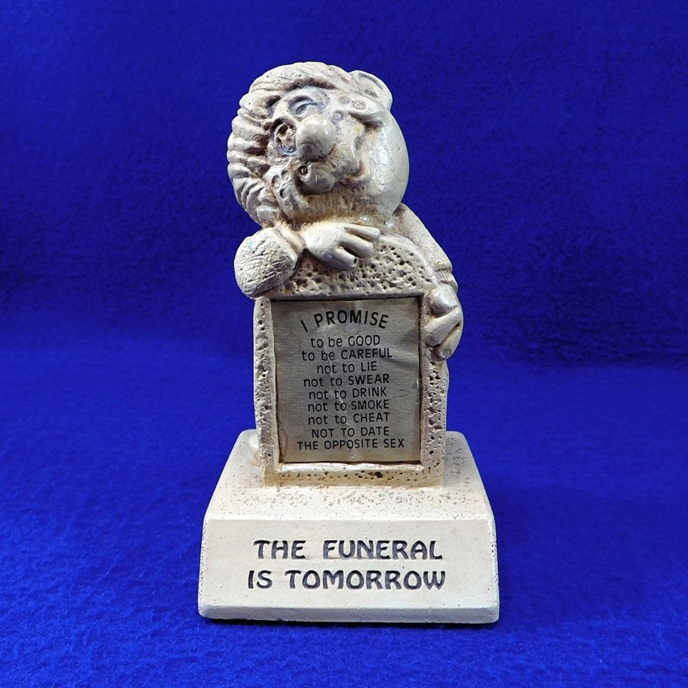 Vintage 1973 Paula Figurine FUNERAL TOMORROW  W-331